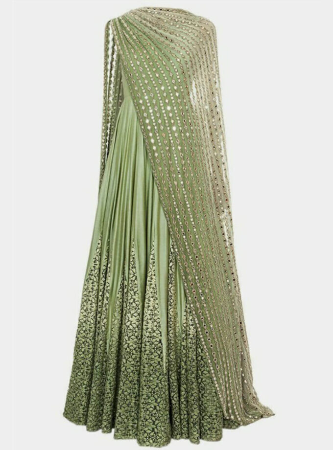 Light Green Floor Length Gown