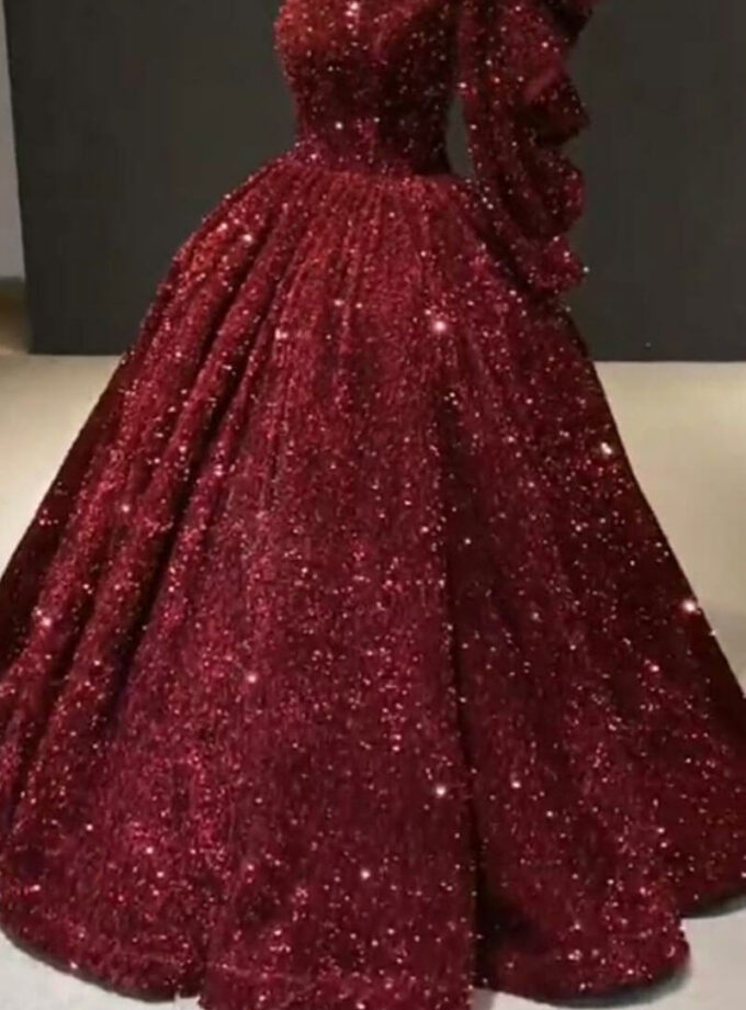 Red Sparkles Gown